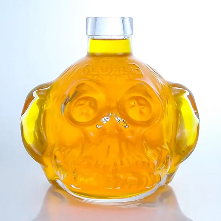 415-500ml transparent monkey head bottle with wooden cork