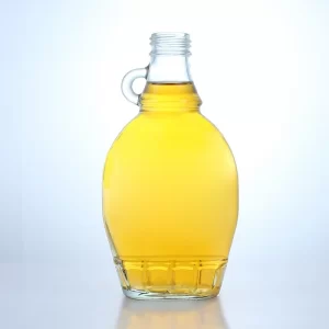 428-250ml empty glass bottle with a handle