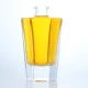 432-Bouteille à alcool hexagonale en verre à col court et à fond épais