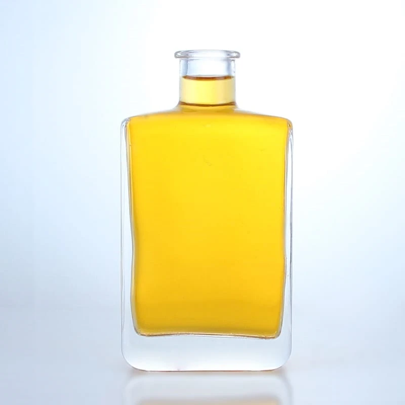 flat cuboid shape 100ml hot sale whiskey taste bottle