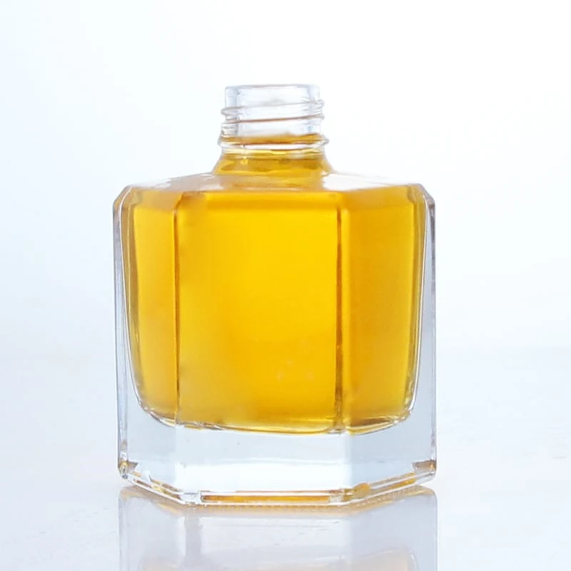 new design hexagon thick bottom perfume glass bottle 100ml