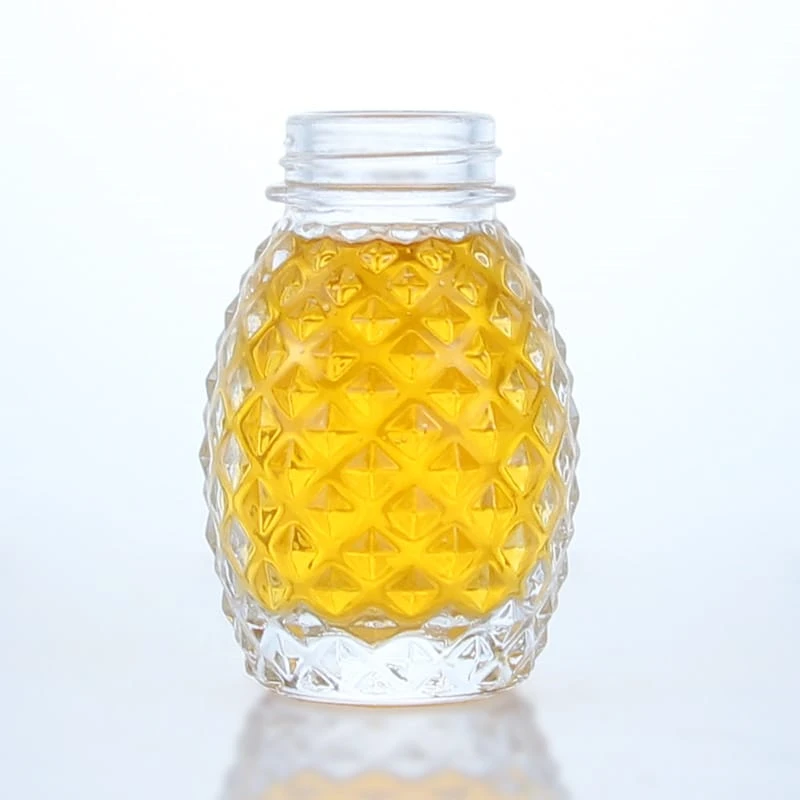 pineapple engraving wide mouth Jars used for pineapple jams