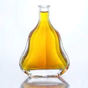 hot sale crystal thick bottom brandy bottle 375ml