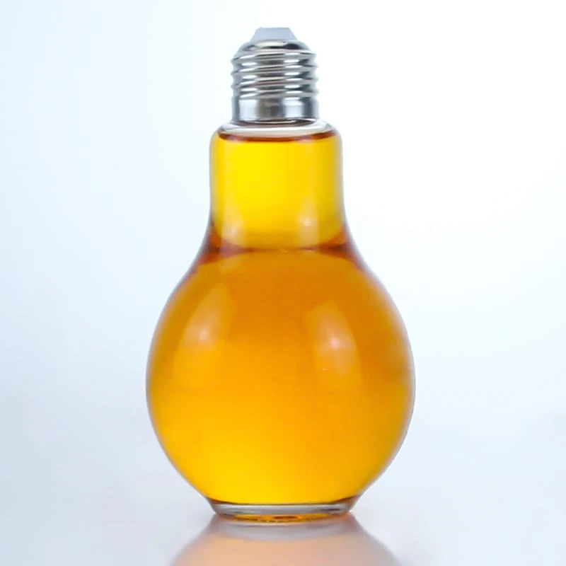 456-500ml bulb shape glass bottle with screw cap