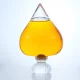 458-375ml botella de licor transparente en forma de corazón de melocotón con tapón de cristal