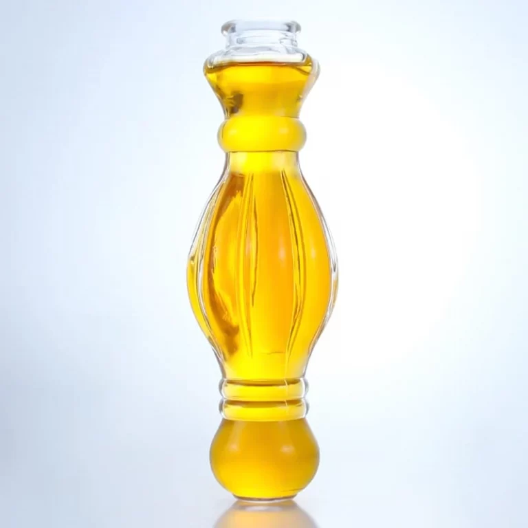 459-unique design clear and round bottom bottle with wide finished