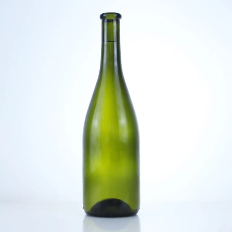 470-750ml dark green glass wine bottle with wood cork