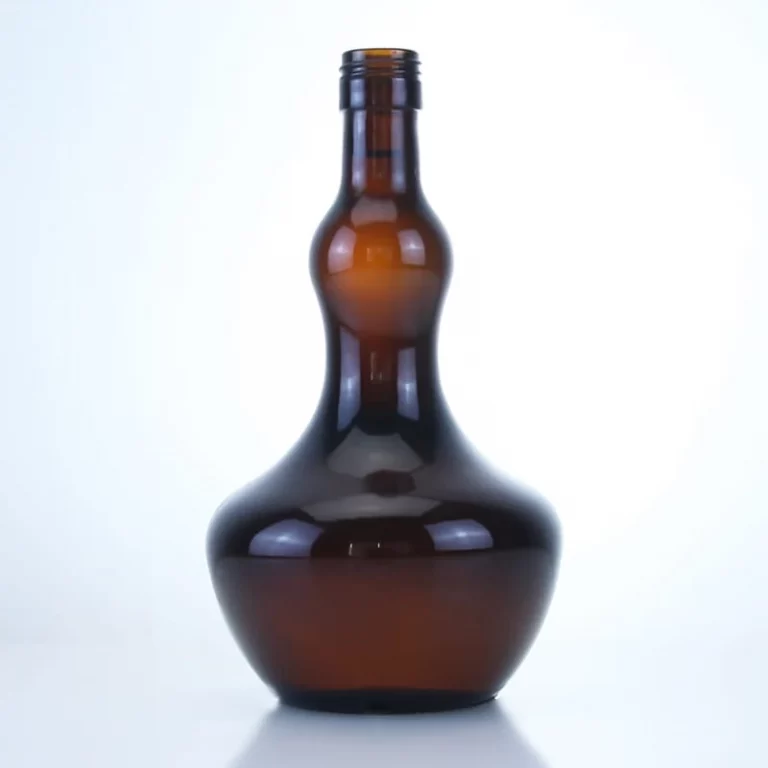 476-750ml odd-shaped amber glass bottle for beer