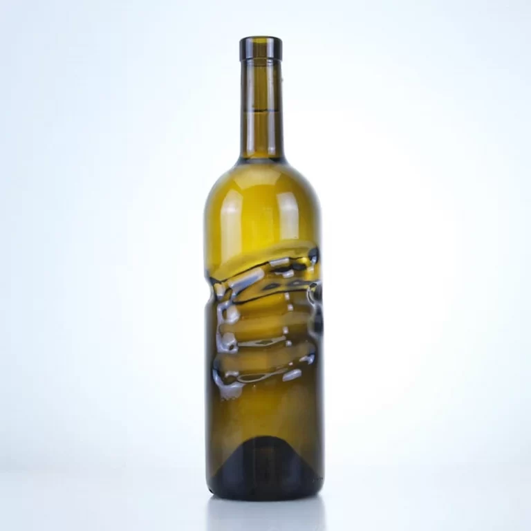 new design hand shape green wine bottle 750ml in stock