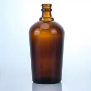 490-big size empty amber glass bottle with lid