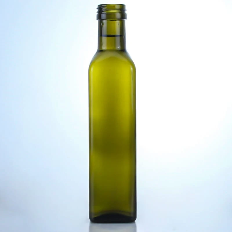 494-wholesale 500ml 700ml dark green square oil bottle