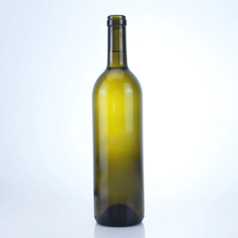 504-750ml in stock dark green concave bottom empty wine bottle