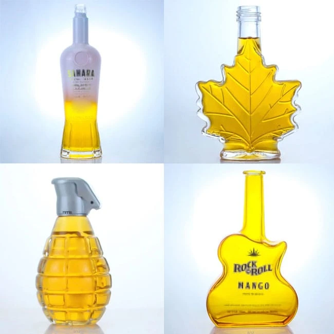 Présentation de la bouteille en verre artisanale spéciale