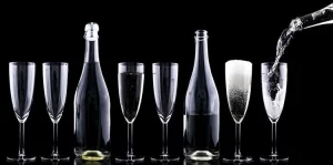 The position of glass bottle in food packaging