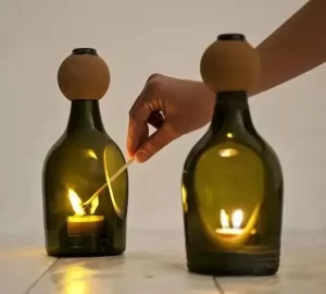 How to cut bottle to candle jars？