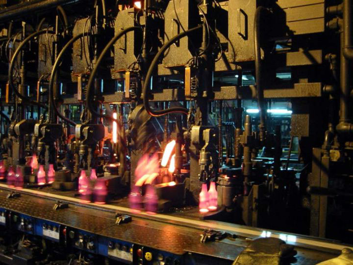 Do you know what processes are used in the production process of glass bottles?