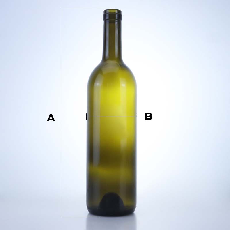 750ml  Classic green wine glass bottle