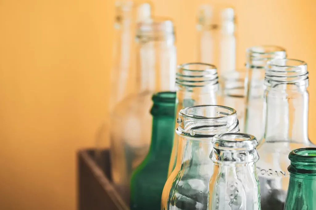 empty glass bottles
