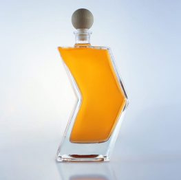 Strange shape square glass bottle